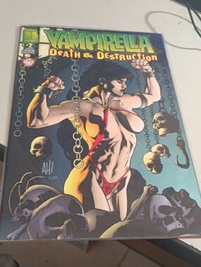 Vampirella : Death & Destruction Comic Book - Red Cover Art